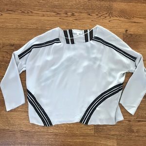 Roi silver gray silk blouse.   Size small.